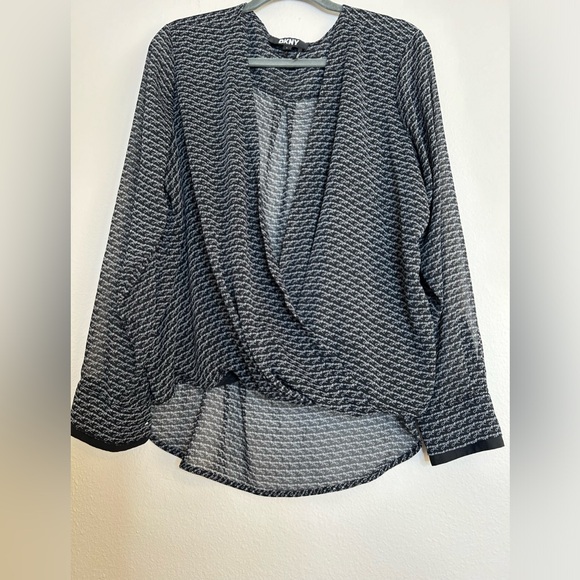 Slightly Used- DKNY black Blouse - Long Sleeve - Picture 2 of 6